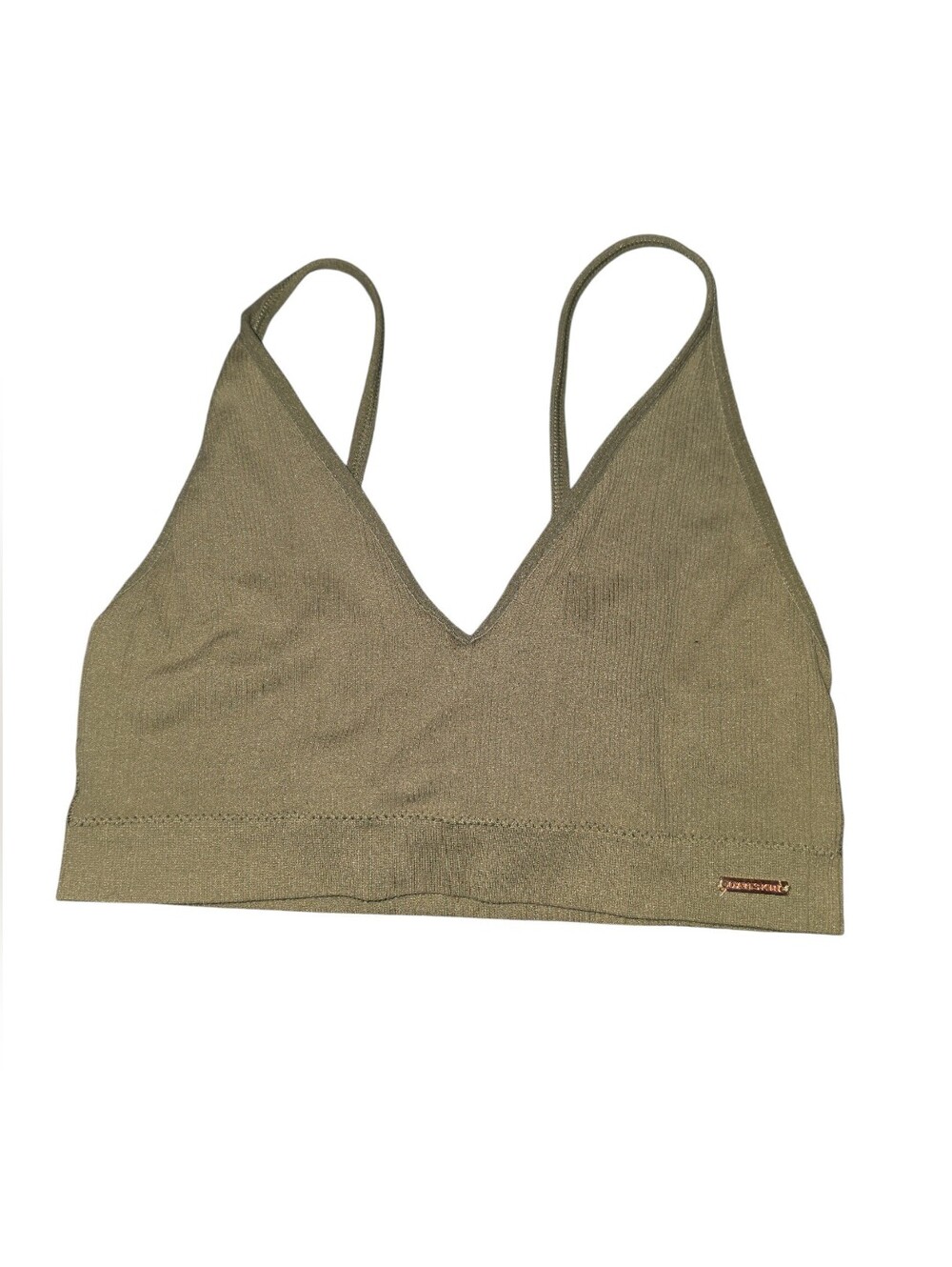 9/5/8. Womens Danskin Olive V-Neck Bralette